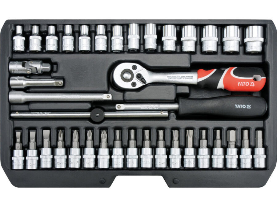 Zestaw narzędziowy 1/4'', 38 szt. – YATO YT-14471