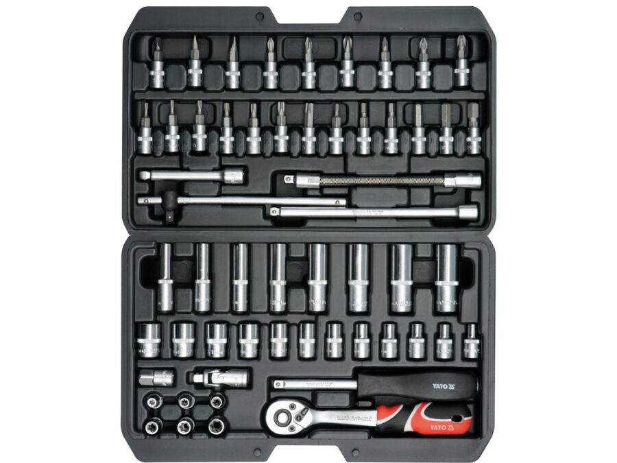 Zestaw narzędziowy 1/4'', 56 szt. – YATO YT-14501