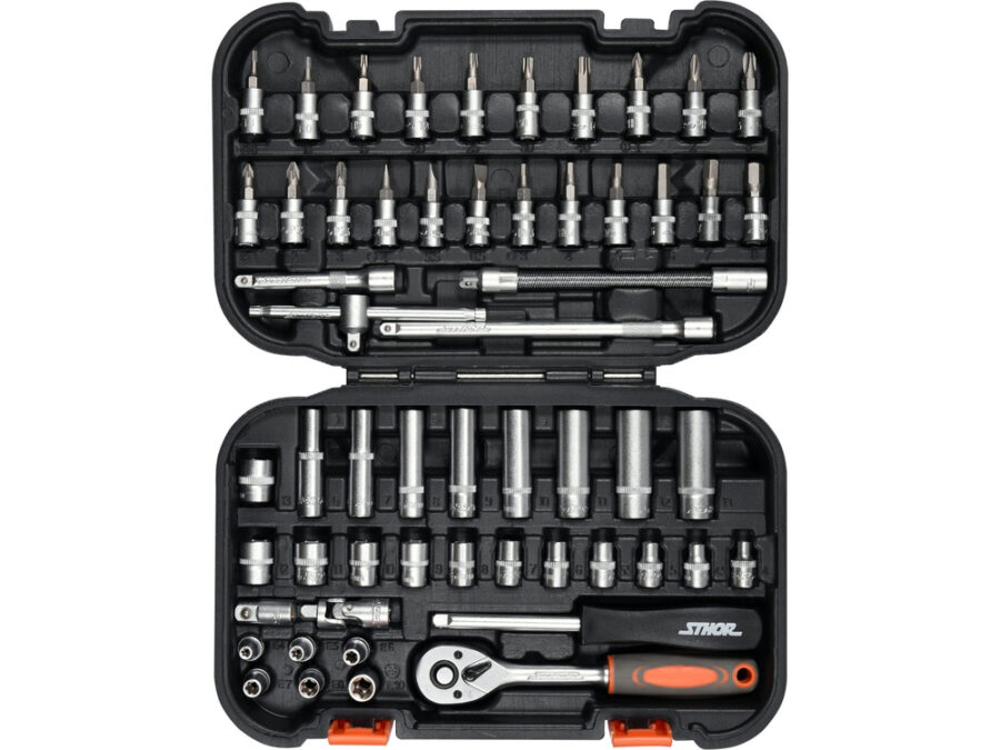 Zestaw narzędziowy 1/4" 56cz. – STHOR 58643