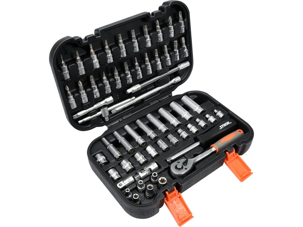 Zestaw narzędziowy 1/4" 56cz. – STHOR 58643