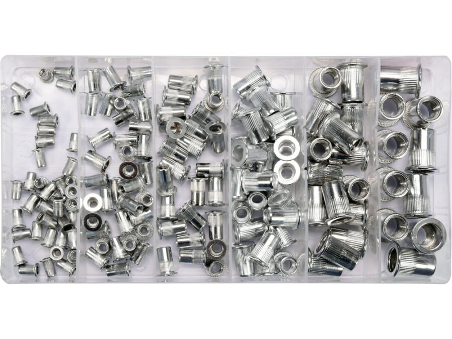 Zestaw nitonakrętek aluminiowych m3- m10, 150szt – YATO YT-36460