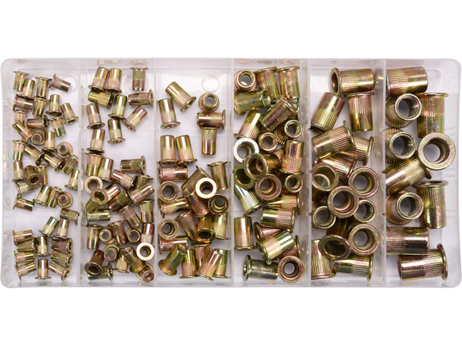 Zestaw nitonakrętek stalowych m3- m10, 150szt – YATO YT-36481