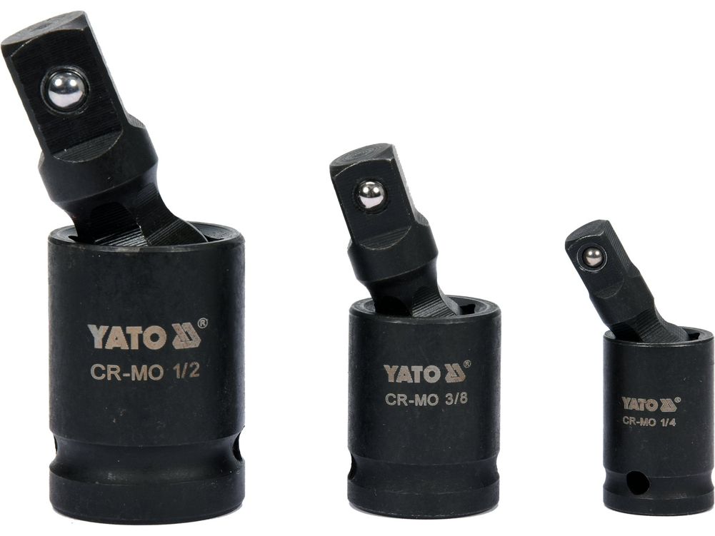 Zestaw przegubów udarowych 1/4", 3/8", 1/2" – YATO YT-10643