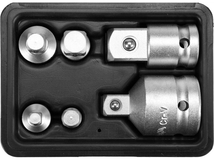 Zestaw redukcji 3/8mx1/4f 1/4mx3/8f 3/8fx1/2m 1/2mx3/8f 3/4mx1/2f 1/2mx3/4f – YATO YT-10671