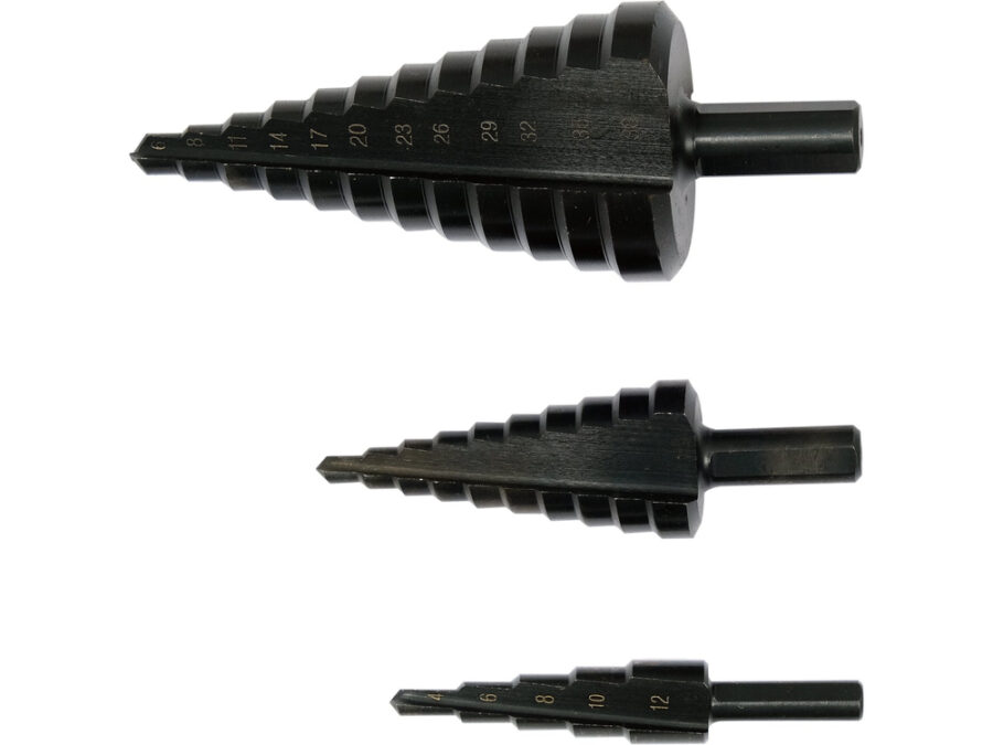 Zestaw wierteł stopniowych, 3 szt. – YATO YT-44732