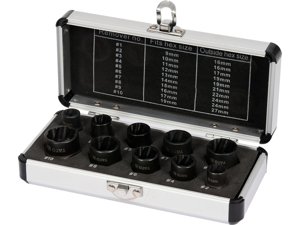 Zestaw wykrętaków do śrub 10 szt – YATO YT-06031