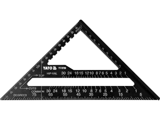 Kątownik ciesielski 180 mm do krokwi – YATO YT-70786