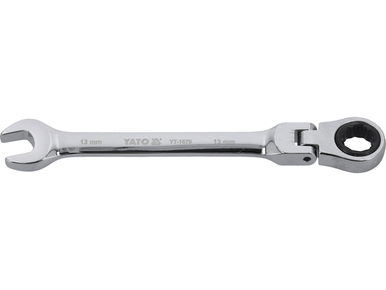 Klucz płasko-oczkowy z grzechotką i przegubem 13 mm – YATO YT-1679