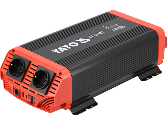 Przetwornica napięcia 12/230 V 1000 W czysty sinus – YATO YT-81483