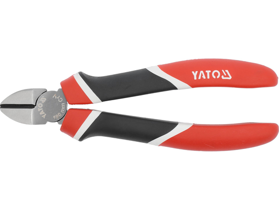Szczypce tnące boczne, crv, 7,5" 190 mm, trójkolorowe rękojeści – YATO YT-1948