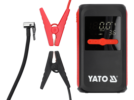 Urządzenie rozruchowe z kompresorem i power bankiem 12000 mah – YATO YT-83086