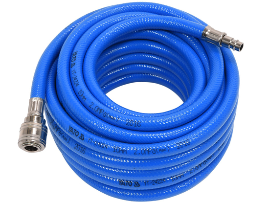 Wąż pneumatyczny zbrojony PVC 10 mm x10m z szybkozłączami – YATO YT-24224