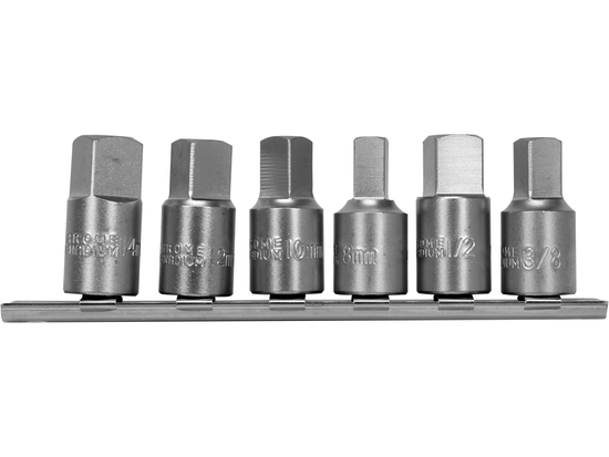 Zestaw 6 kluczy wpustowych do korków oleju 3/8'' – YATO YT-05997
