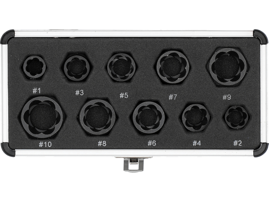 Zestaw krótkich wykrętaków do śrub 10 elementów – YATO YT-060311