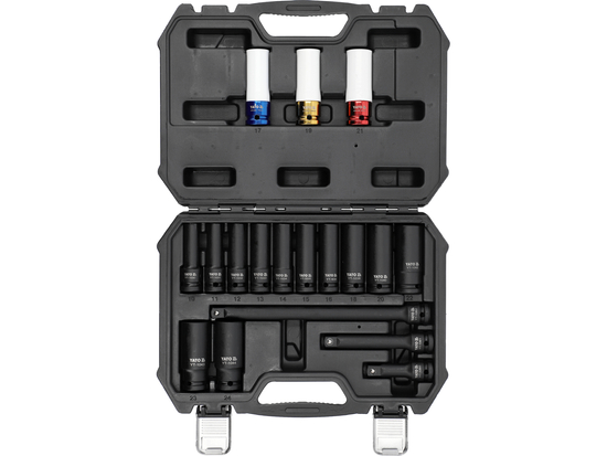 Zestaw nasadek udarowych 1/2" zawiera 18 elementów – YATO YT-10566
