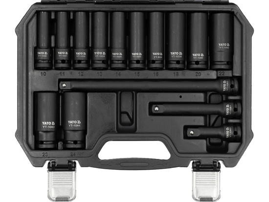 Zestaw nasadek udarowych 1/2" zawiera 18 elementów – YATO YT-10566